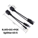 Переходник RJ45+DC+POE Splitter Kit 5, пассивный инжектор (пара) 802.3at, 30Вт, Ethernet 10/100Mbps (2896dc) - изображение 1