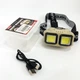 Фонарь налобный аккумуляторный Bailong HX-816 2COB(white+red) влагозащита, Фонарь на голову для бега - изображение 7