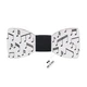 Бабочка Bow Tie House раскрашенная белая с черными нотами - музыканту 09250 - изображение 1