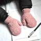 Рукавички дитячі плюшеві Тедді 1 до 4 років Soft Teddy сірі - зображення 8