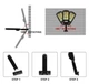 Уличный фонарь на столб с пультом Solar Light BL BK120-6COB Черный на солнечных батареях (SN9QI3237) - изображение 6