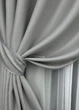 Комплект штор на люверсах VR-Textil Шенилл однотонный № 1689ш Светло-серый 150х250 см 2 шт (37-0244) - изображение 5