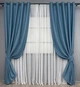 Комплект штор на люверсах VR-Textil Шеніл однотонний № 1696ш Синій 150х250 см 2 шт (37-0235) - зображення 2