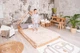 Детская кровать-домик Монтессори Busy Wood Модель 3 на полу с ламелями 200x160 см натуральное дерево - изображение 6