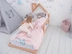 Детская кровать-домик Монтессори Busy Wood Модель 3 на полу с ламелями 140x70 см натуральное дерево - изображение 10