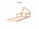 Детская кровать-домик Монтессори Busy Wood Модель 3 на полу с ламелями 160x80 см натуральное дерево - изображение 2