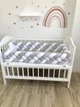 Бортик коса і хмаринка в дитяче ліжечко Carus Textile 300 см х 22 см (сіро-біла) - изображение 3