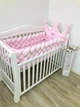 Бортик коса в дитяче ліжечко Carus Textile 300 см х 22 см (рожева) - изображение 5