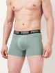 Набір трусів боксерів чоловічих бавовняних Puma Men Everyday Basic Boxers 93832027 S 2 шт Olive Green/Black (8720245812009) - зображення 3