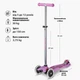 Самокат Micro Maxi Deluxe Glow Led Plus 3-х колесный Пурпурный (MMD378) (7630053563332) - изображение 6
