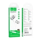 Дротові вакуумні навушники HOCO M108 Spring metal universal earphones with mic, 3.5mm, 1.2m, silver - зображення 4