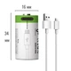 Батарейки CR123A акумуляторні з роз'ємом USB Type-C від Smartoools на 3.7V/700mAh - 4 ШТ. - зображення 3