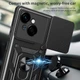 Чехол Hide Shield для Tecno Spark Go 1 / KL4 бампер противоударный с подставкой кольцом Black - изображение 3