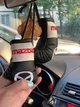 Брелок боксерские перчатки на зеркало заднего вида MAZDA с красной надписью - изображение 2