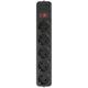 Мережевий фільтр Maxxter SPM5-G-6B 1.8 м 5 розеток Black - зображення 1