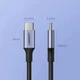 Кабель Ugreen Type-C-Type-C 1m 100W Black Aluminium US316 - изображение 2