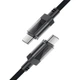 Кабель Acefast C12-03 USB 2.0 Type-C to Type-C 1.2 м 60W 3A stainless steel Black (6974316283317) - изображение 3