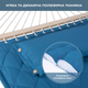 Двухместный гамак SOFT голубой XXL 200x140 с планками WCG - изображение 3