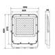 Светодиодный прожектор ETRON Professional 300W IP65 5000K 1-ESP-240 — сверхмощный LED прожектор для уличного и наружного освещения - изображение 3