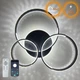 Светодиодная LED люстра AKRILIKA ROUND 100W 4R BLACК Luminaria 3000-6500К,9500Lm, с пультом ДУ 220V IP20 - изображение 1