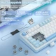 Клавиатура игровая механическая Aula Mechanical F-75 wireless White-Blue ENG/UKR Gasket Greywood V3 switch Hot-Swap 2.4G/Bluetooth - изображение 6