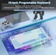 Клавиатура игровая механическая Aula Mechanical F-75 wireless White-Blue ENG/UKR Gasket Greywood V3 switch Hot-Swap 2.4G/Bluetooth - изображение 11