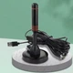 Домашняя антенна для цифрового ТВ 25 dBi Antenne комнатный усилитель сигнала HD 1080 VHF / UHF для DVB-T / T2, 13х.6.2 см, черный (102609816) - изображение 2