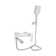 Смеситель для ванны Qtap Swan Cascada с поворотным изливом (c душевым гарнитуром) QTSWA260CRW45569 Chrome/White - изображение 1