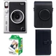 Подарунковий набір Камера для миттєвого друку Fujifilm INSTAX MINI EVO Hybrid Black / Чорний вертикальний чохол / Картриджі на 20 фото / Чорний фотоальбом на 108 фото - зображення 1