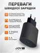 Адаптер быстрая зарядка айфон андроид Type-C JoyPro 20W Black сетевое зарядное устройство Fast Charge для apple iphone android порт USB-C блок c функцией быстрой зарядки универсальная совместимость (Черный) - изображение 2