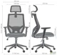 Крісло AMF Lead Black HR сидіння SM 2328/спинка Сітка HY-100 чорна (296677) - зображення 4