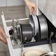 Кухонный органайзер-держатель для крышек, мисок, сковородок, кастрюль (раскладная подставка) - изображение 6