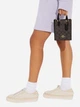Сумка кросс-боди через плечо женская из натуральной кожи маленькая Coach Mini Tote In Signature Canvas BG-COA-69 Коричневая (195031937231) - изображение 3