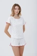 Жіноча бавовняна піжама 1677/16159 Roksana 2XL white (білий) (6000007500545) - зображення 1