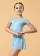 Купальник з коротким рукавом і спідницею KRISTI мікрополіамід+сітка, powder blue, 122см - изображение 1