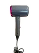 Фен для волосся зі складною ручкою Fold Hair Dryer 3990 з підсвіткою та насадкою концентратором 2000 Вт Сірий - зображення 3