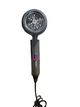 Фен для волосся зі складною ручкою Fold Hair Dryer 3990 з підсвіткою та насадкою концентратором 2000 Вт Сірий - зображення 6