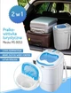 Портативная стиральная машинка с вертикальной загрузкой MESKO MS 8053 White 400 Вт переносная полуавтомат для дачи без водопровода с загрузкой до 3 кг с сушкой - изображение 4