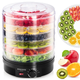 Сушилка электрическая для овощей фруктов грибов и мяса Mozano Food Dehydrator Black дегидратор на 500 Вт 6 лотков терморегулятор - изображение 7