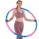 Обруч для похудения массажный разборной Хула Хуп Hula Hoop DYNAMIC JIESEN HOOP 1 кг 8 секций d-97 см розовый-синий JS-6011 - изображение 13