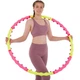 Обруч для похудения массажный разборной Хула Хуп Hula Hoop SPORT HOOP Zelart 1,5 кг 8 секций d-94 см розовый-лимонный JS-6013 - изображение 14