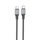 USB кабель HOCO X86 Type-C/Type-C silicone cable 60W (1 м), Чорного кольору - зображення 2