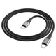 USB кабель HOCO X86 Type-C/Type-C silicone cable 60W (1 м), Чорного кольору - зображення 3