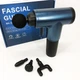 Массажер Fascial Gun KH-320 Blue аккумуляторный ручной ударный мышечный 4 насадки - изображение 9