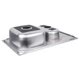Кухонна мийка WEZER 7850(08) Satin 780x500x180 мм + сифон - изображение 4