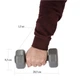 Гантели для фитнеса Perto 2шт по 1.5кг композитные пластиковые Серый (GK-1.5-Gray) - изображение 2
