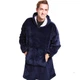 Халат-толстовка з капюшоном Huggle Hoodie One Size Синій - зображення 3