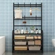 Вешалка-стойка для одежды и обуви Multifunctional Shoe & Hat Rack 80 х 25.5 х 170 см (R94054) Черный - изображение 5