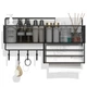 Полка настенная с держателем Modern Home 40 х 13.5 х 19.5 см (M50244) Черный - изображение 3