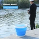 Відро складане силіконове SILICON BUCKET 10 літрів (1981 C) Блакитний - зображення 6